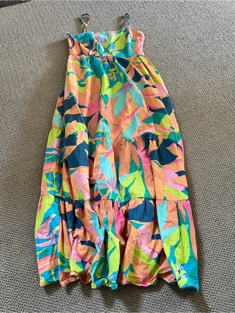 Sincerely Jules Multicolor Tropical Maxi Dress-size small